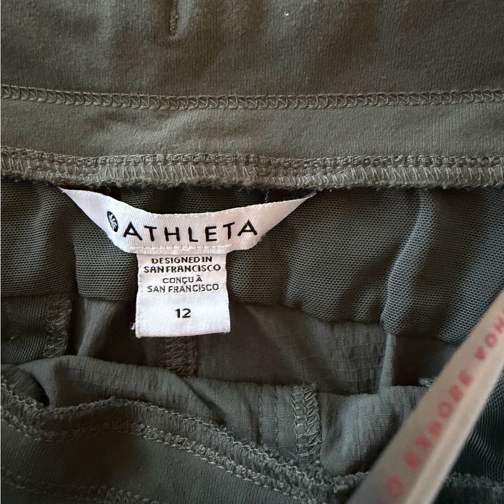 ATHLETA Women’s Olive Green Trekkie North Jogger Pants Size 12 - Picture 3 of 4